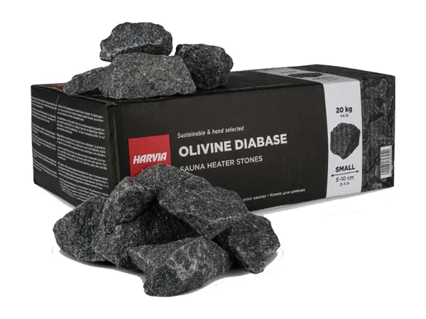 Piedras de diabasa olivina Harvia para sauna 20 kg (vendidas por Desineo)