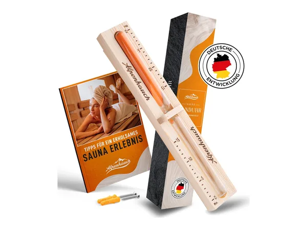 Reloj de arena para sauna Alpenhauch de 15 minutos (madera)