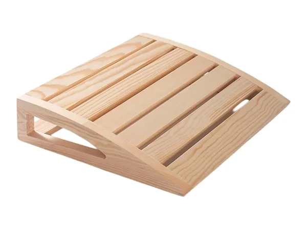 Sauna-Kopfstütze aus Holz, geschwungen (38 × 31 cm)